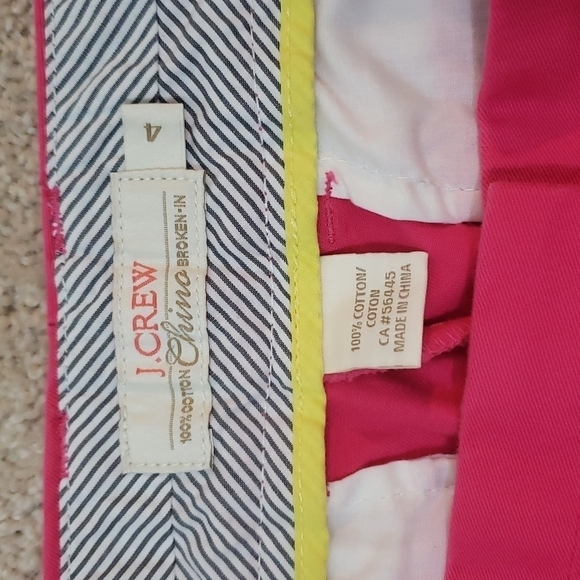 J. Crew~Woman Size 4~Pink Chino Broken-in Shorts 100% Cotton. - Picture 7 of 10